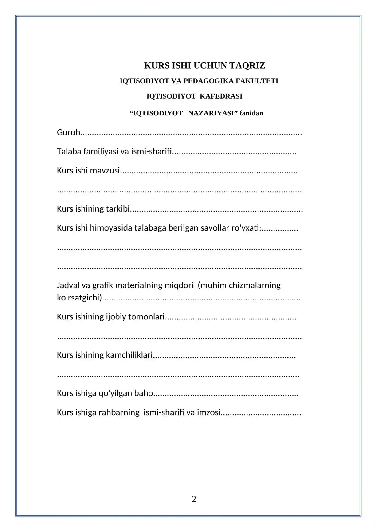 Iqtisodiy o'sishning turlari 2