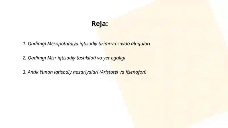 Qadimgi dunyo iqtisodiy qarashlari 2