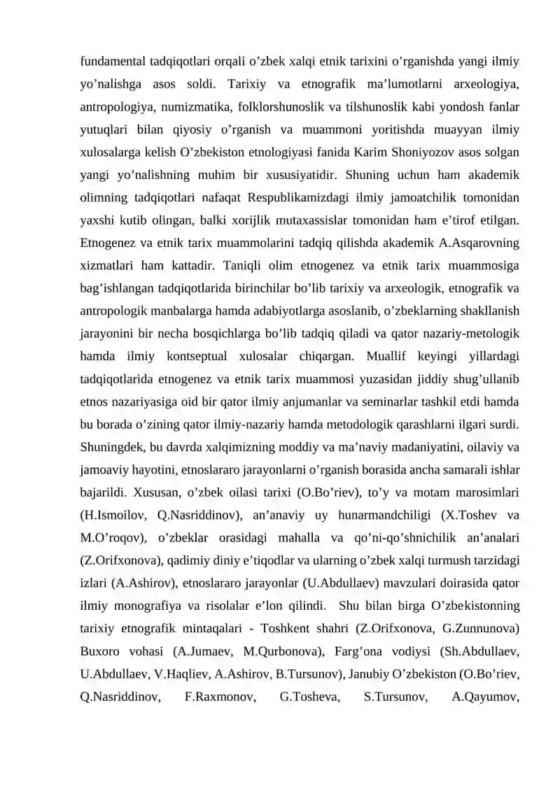 O'zbekistonda etnologiya fani rivojlanishi va istiqbollari 2