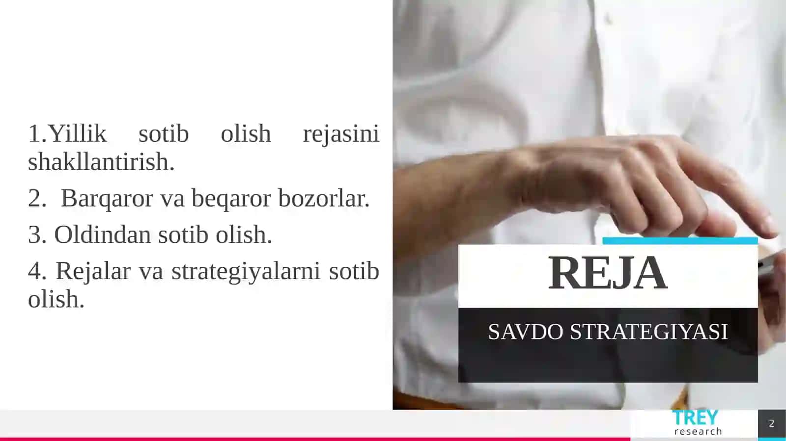 Sotib olish rejasini ishlab chiqish va boshqarish 2