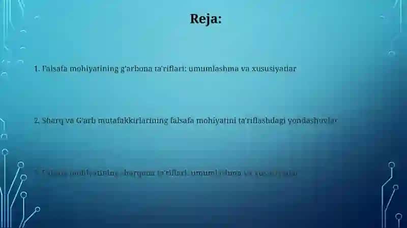 Sharq va G'arb mutafakkirlarining falsafa mohiyatini ta'riflashdagi yondashuvlar 2