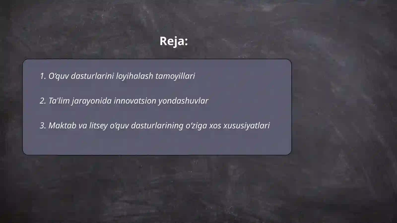 Maktab litsey va kollejlar uchun moljallangan oquv dasturlarini organish va ularni tahlil qilish 2