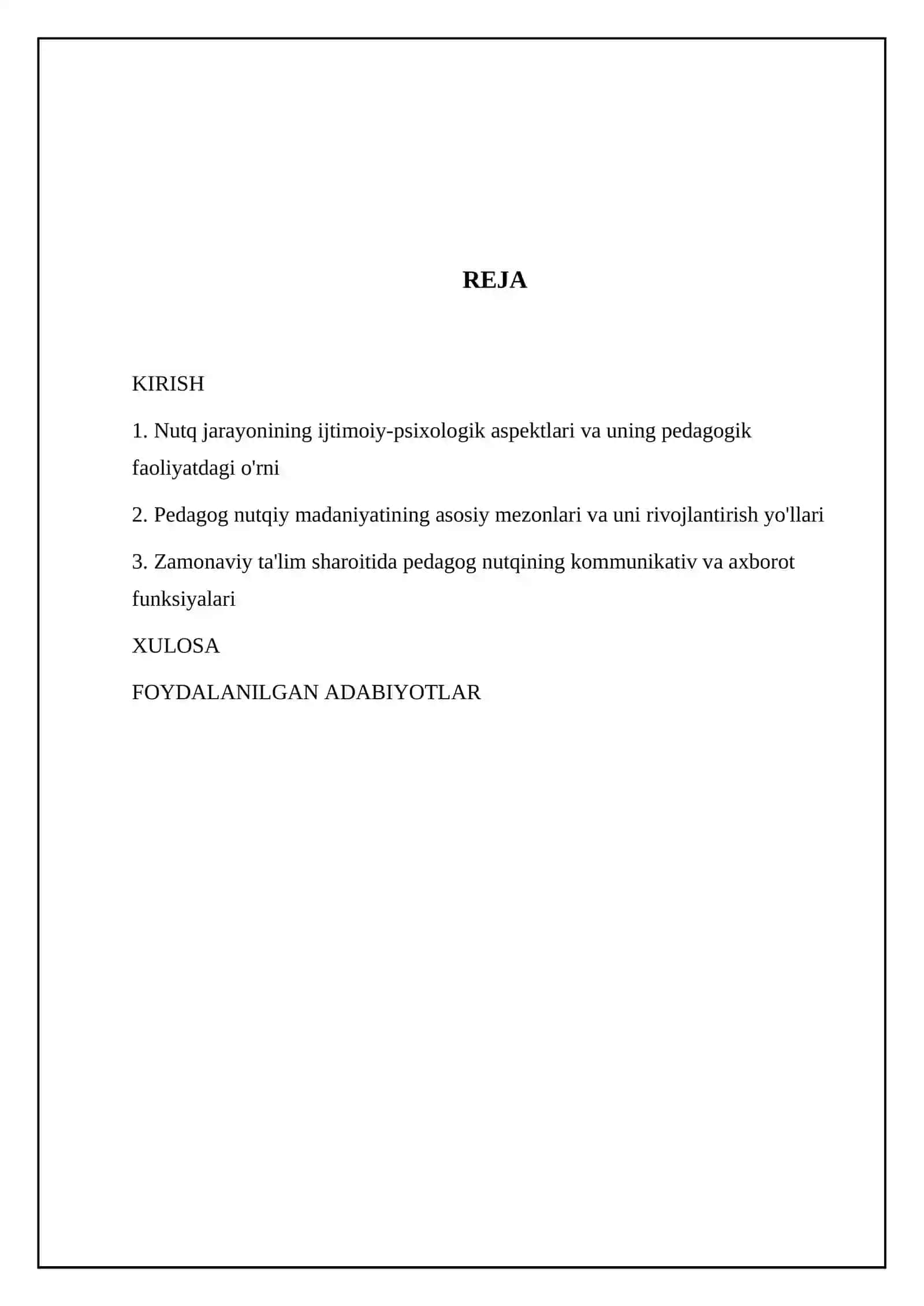 Nutqning funksional xoslanishi. Pedagogning nutqiy madaniyati 2