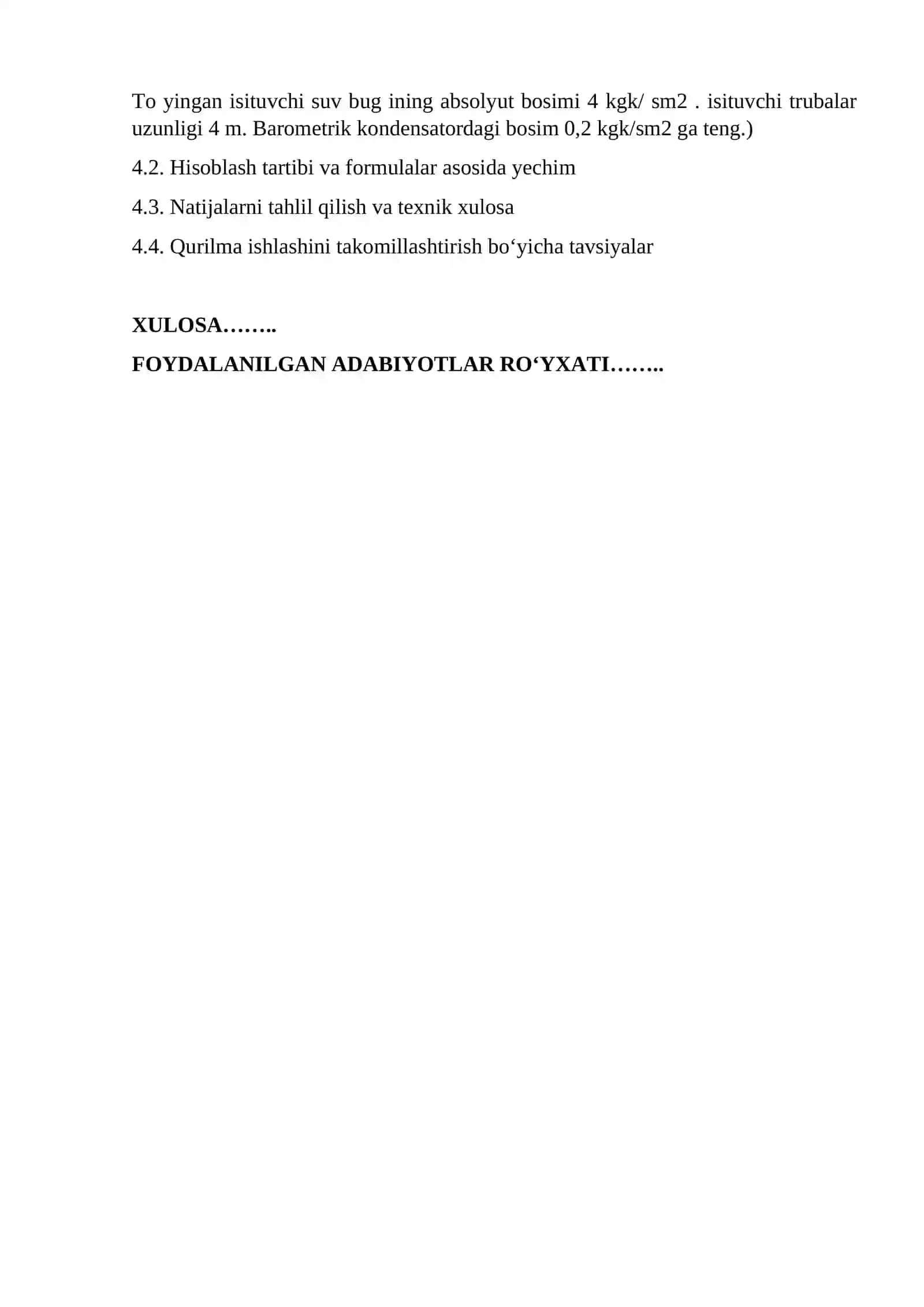 Uch korpusli burg ilatish qurulmasini hisoblash 2