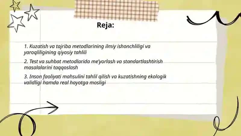 Umumiy psixologiya fanining ilmiy-tadqiqot metodlari 2