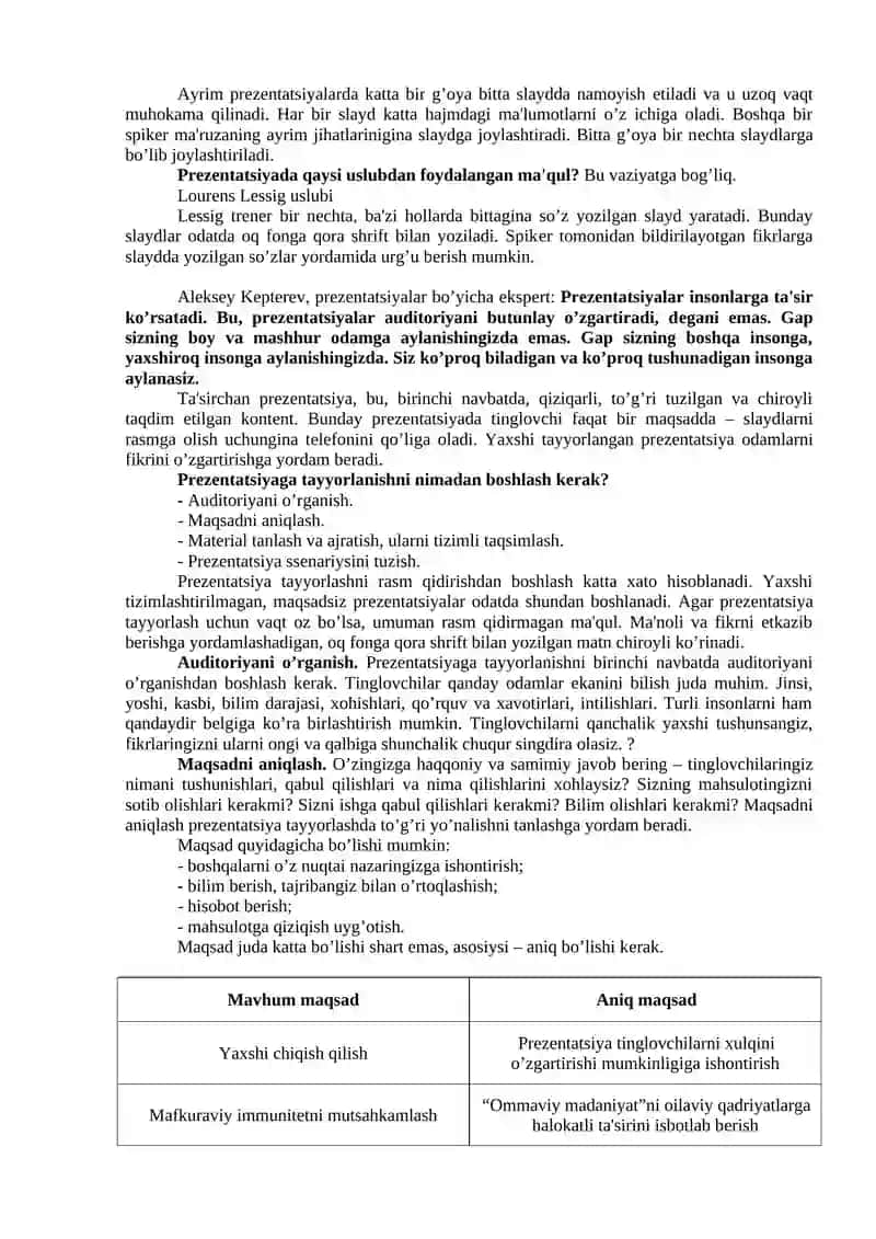 Ta’sirchan prеzеntatsiya tayyorlashning uslublari 2