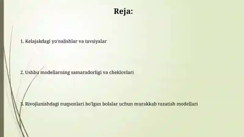 Rivojlanishida mujassam nuqsonli bolalar bilan kompleks koreksion modellar 2