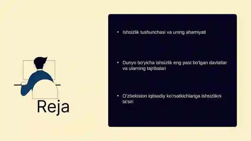 Ishsizlik ko'rsatkichi eng past bo'lgan davlatlar va ularning tajribalari 2