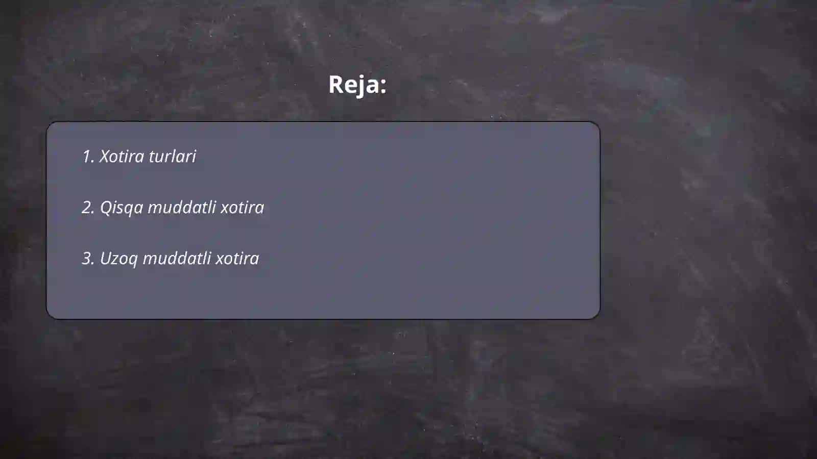 Xotira va uning turlari 2
