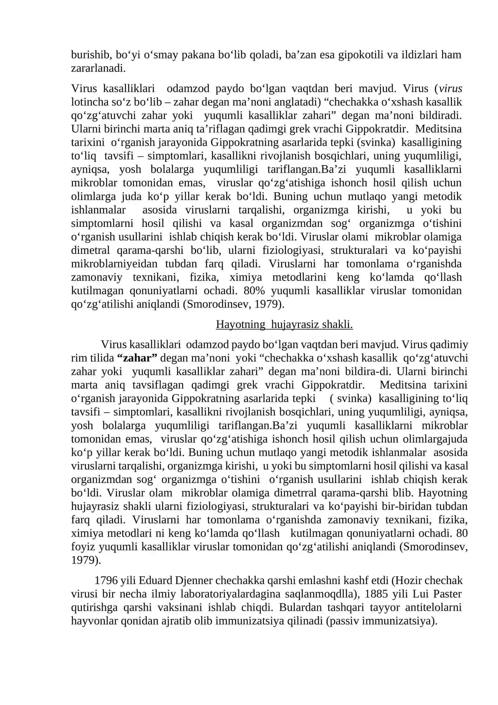 Viruslar. Bakteriyalar. Zamburug’lar. Suv o’tlari 2