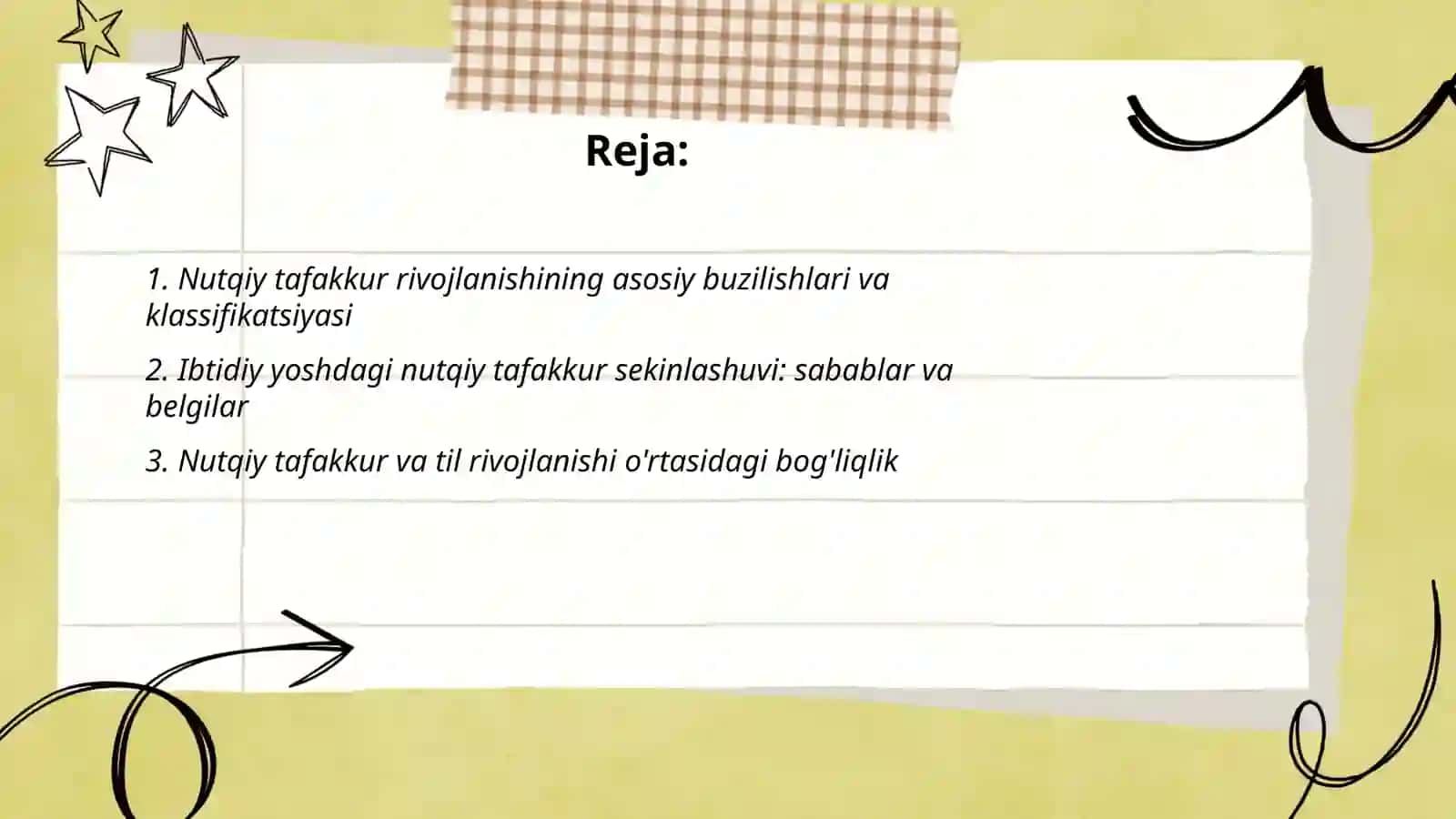 Nutqiy tafakkur rivojlanish muammolari 2