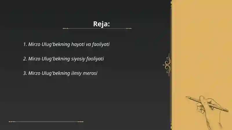 Mirzo Ulug'bek buyuk davlat arbobi 2