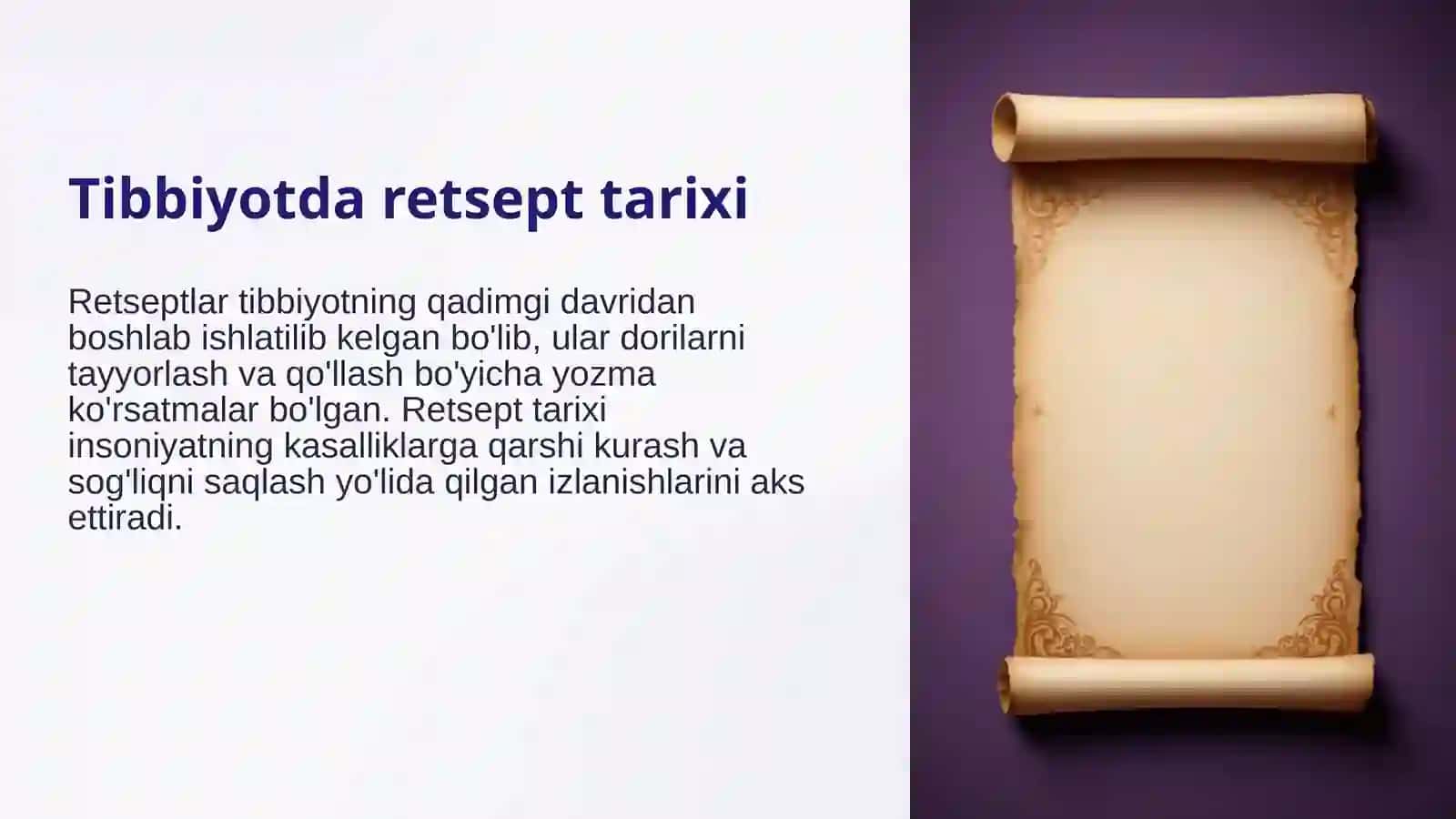 Tibbiyotda retsept tarixi 2