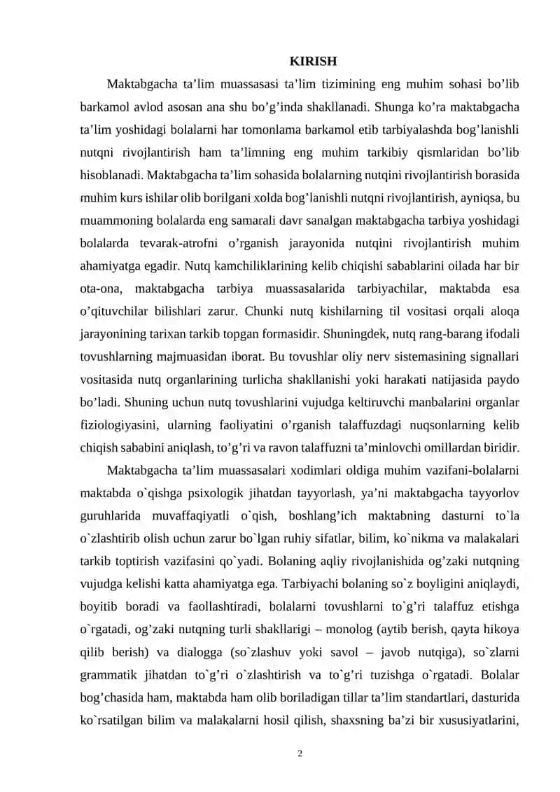 TOVUSH ARTIKULYATSIYASINI O‘ZLASHTIRISH VA TALAFFUZGA O‘RGATISHNING ASOSIY BOSQICHLARI 2