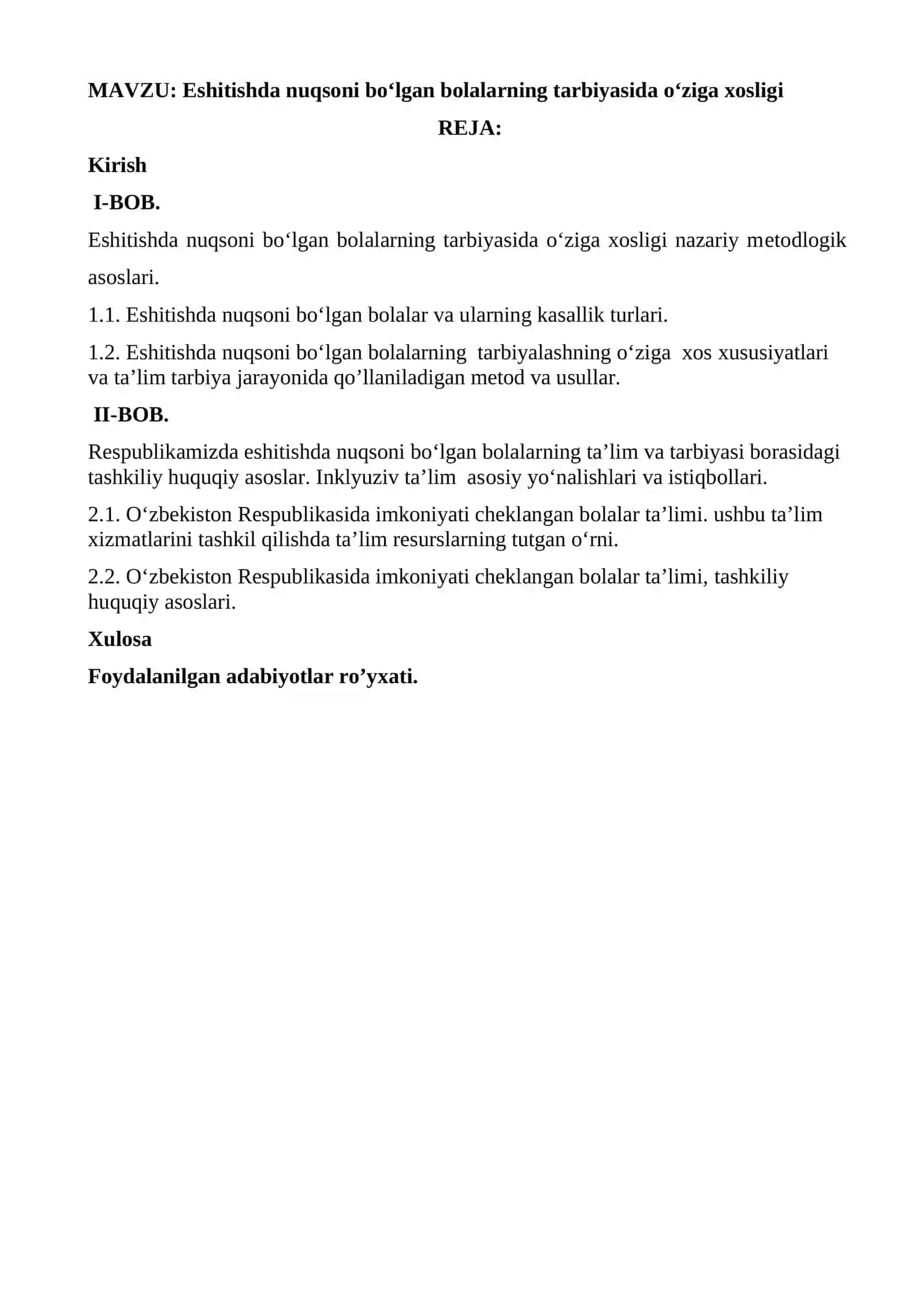 Eshitishda nuqsoni boʻlgan bolalarning tarbiyasida oʻziga xosligi 2