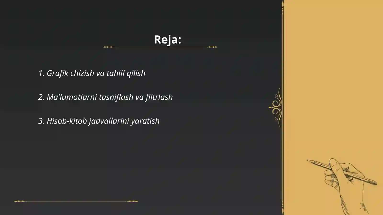 MS Excel dasturida muhandislik masalalarini yechish 2