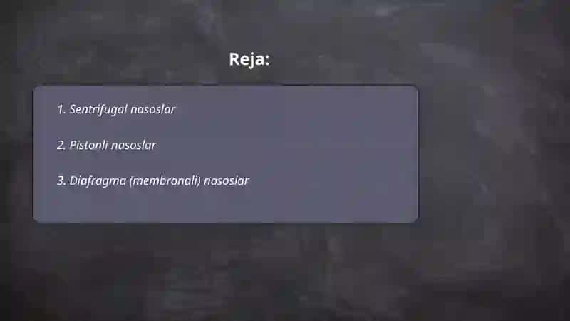 Turli xil nasoslar 2