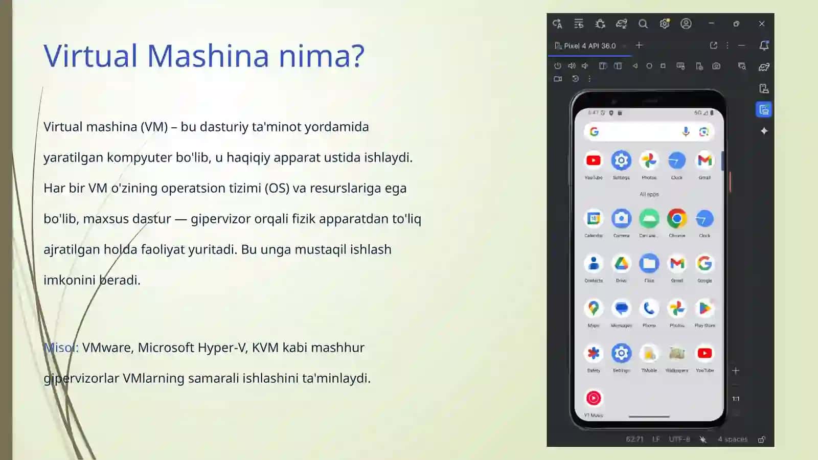 Virtual yadroli protsessor(NT) ish tartibini o‘rganish 2