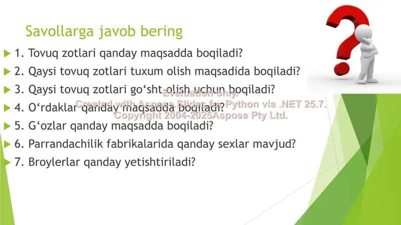 Biologiya faniga oid savollar va topishmoqlar 2