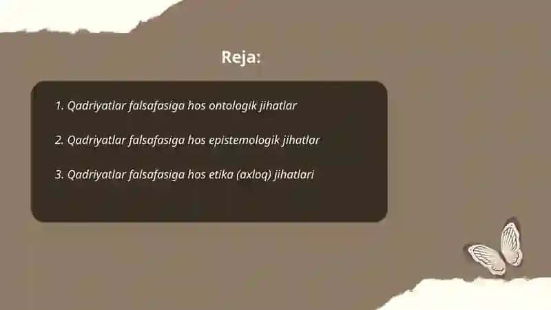Qadriyatlar falsafasiga hos jihatlar 2
