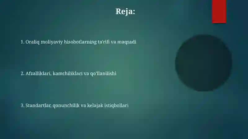Xalqı aralıq esap kitaplarg'a salıstırmalı xarakteristika 2