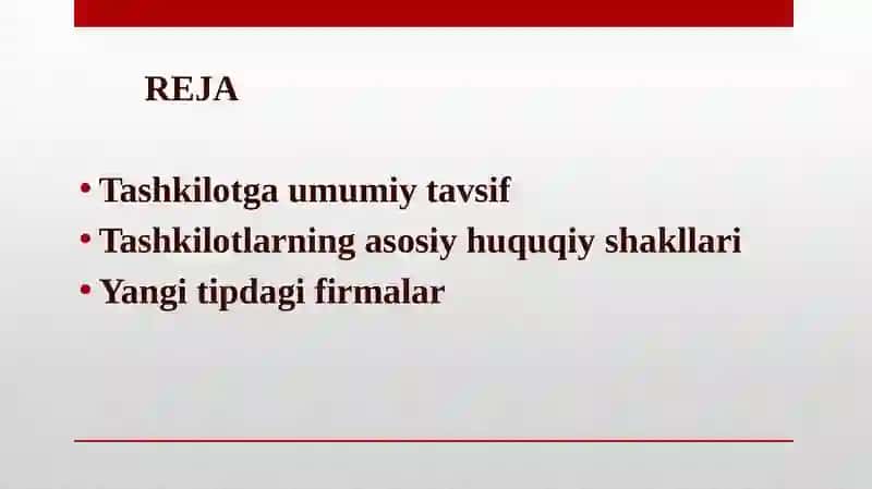TASHKILOT VA ULARNI BOSHQARISH 2