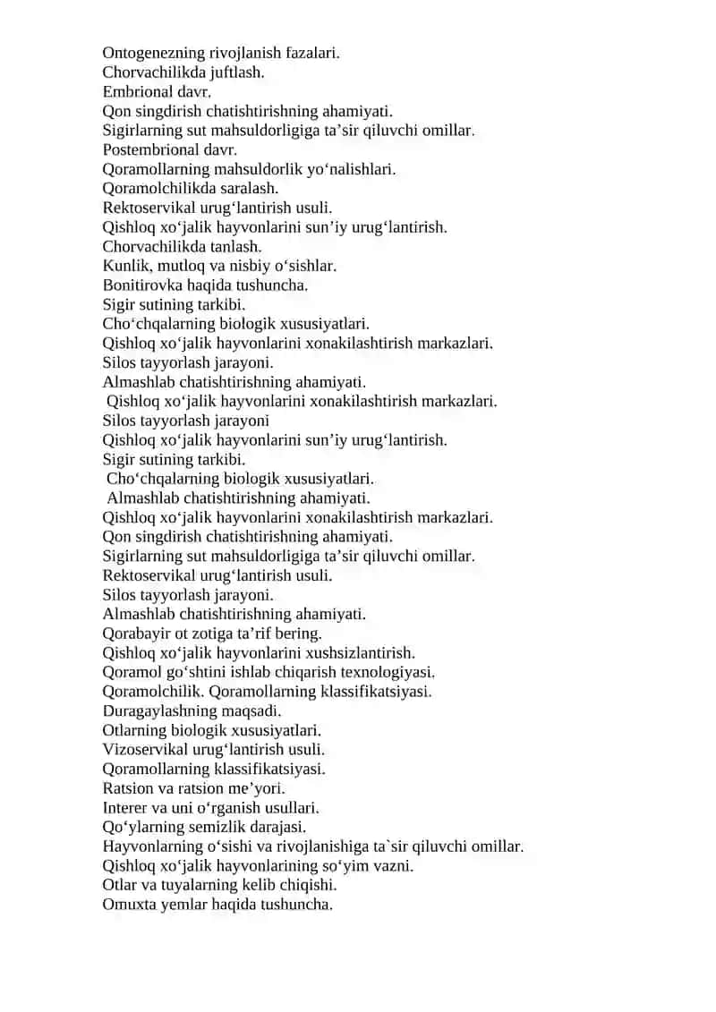 Qoramol zotlarining xo‘jalik foydali belgilari 2