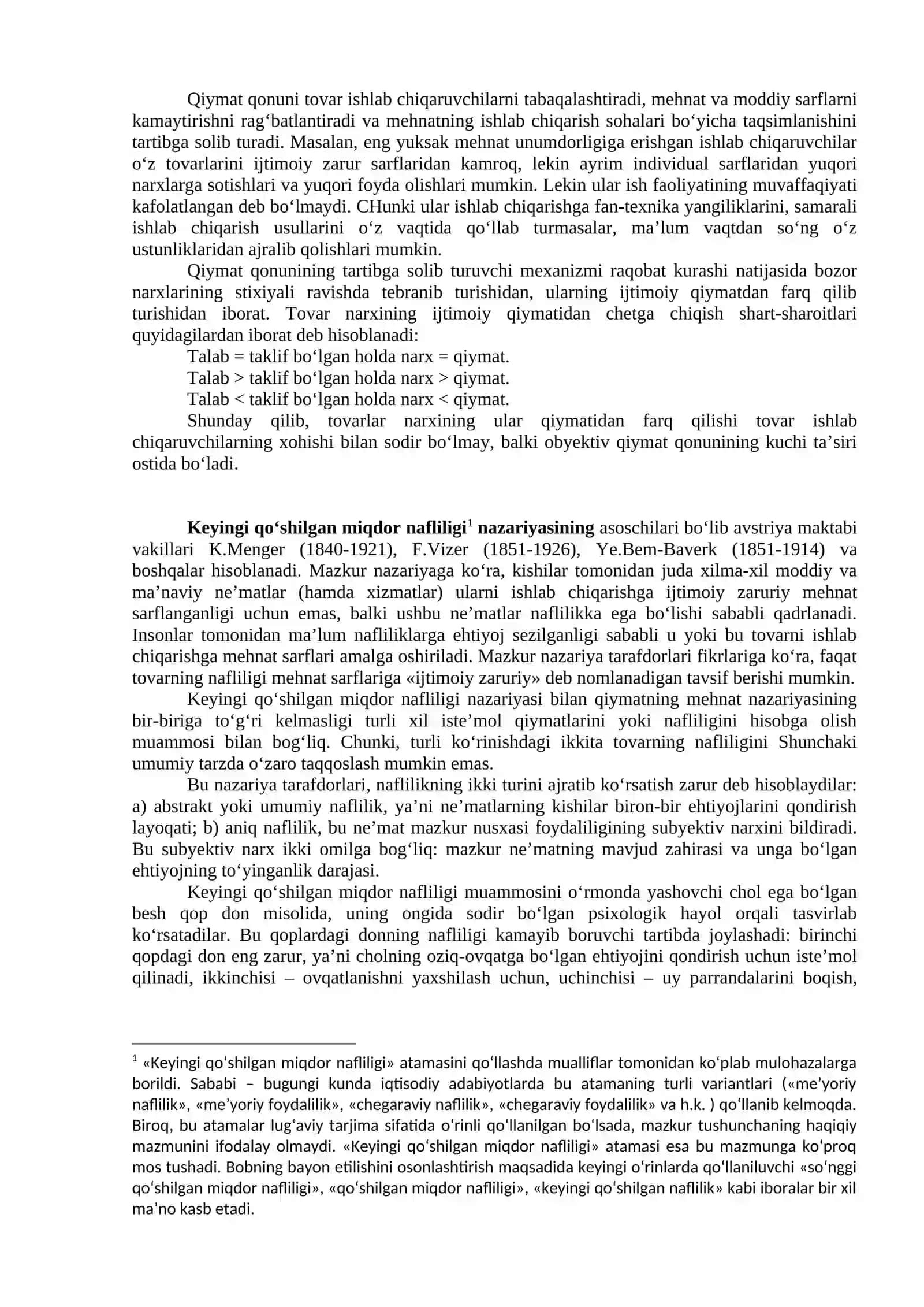 TOVAR-PUL MUNOSABATLARI RIVOJLANISHI BOZOR IQTISODIYoTI SHAKLLANISHI VA AMAL QILISHINING ASOSIDIR 2