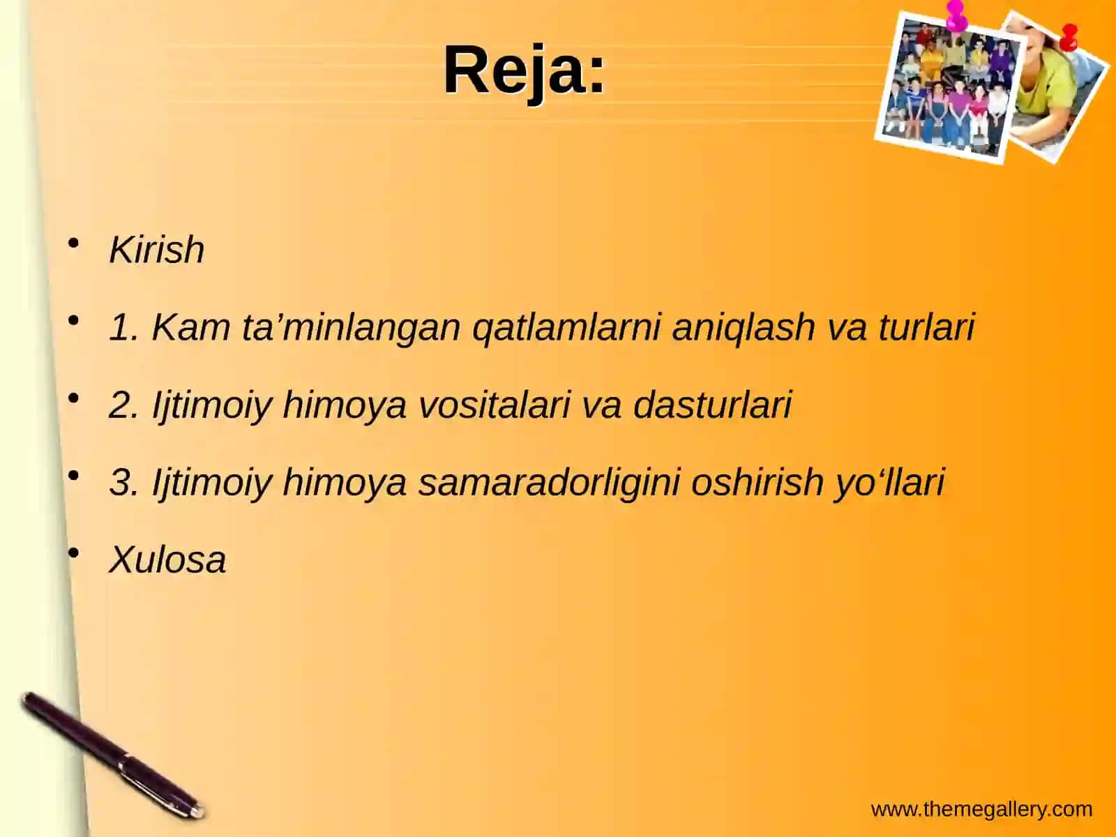 Aholining kam taminlangan qatlamlarini ijtimoiy himoya qilish 2