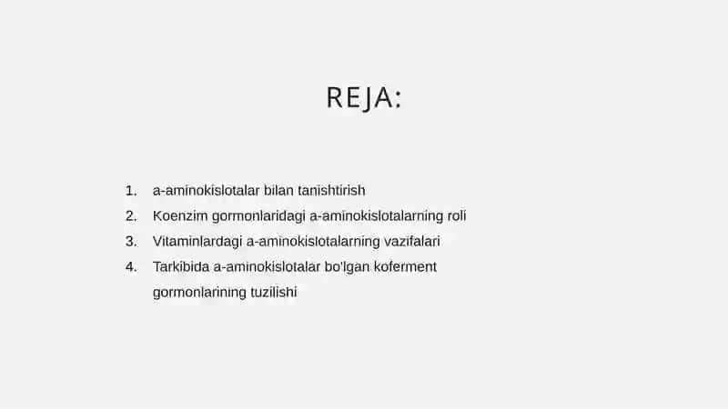 a-Aminokislotalar-koferment gormonlar va vitaminlar tarkibiy qismlari 2
