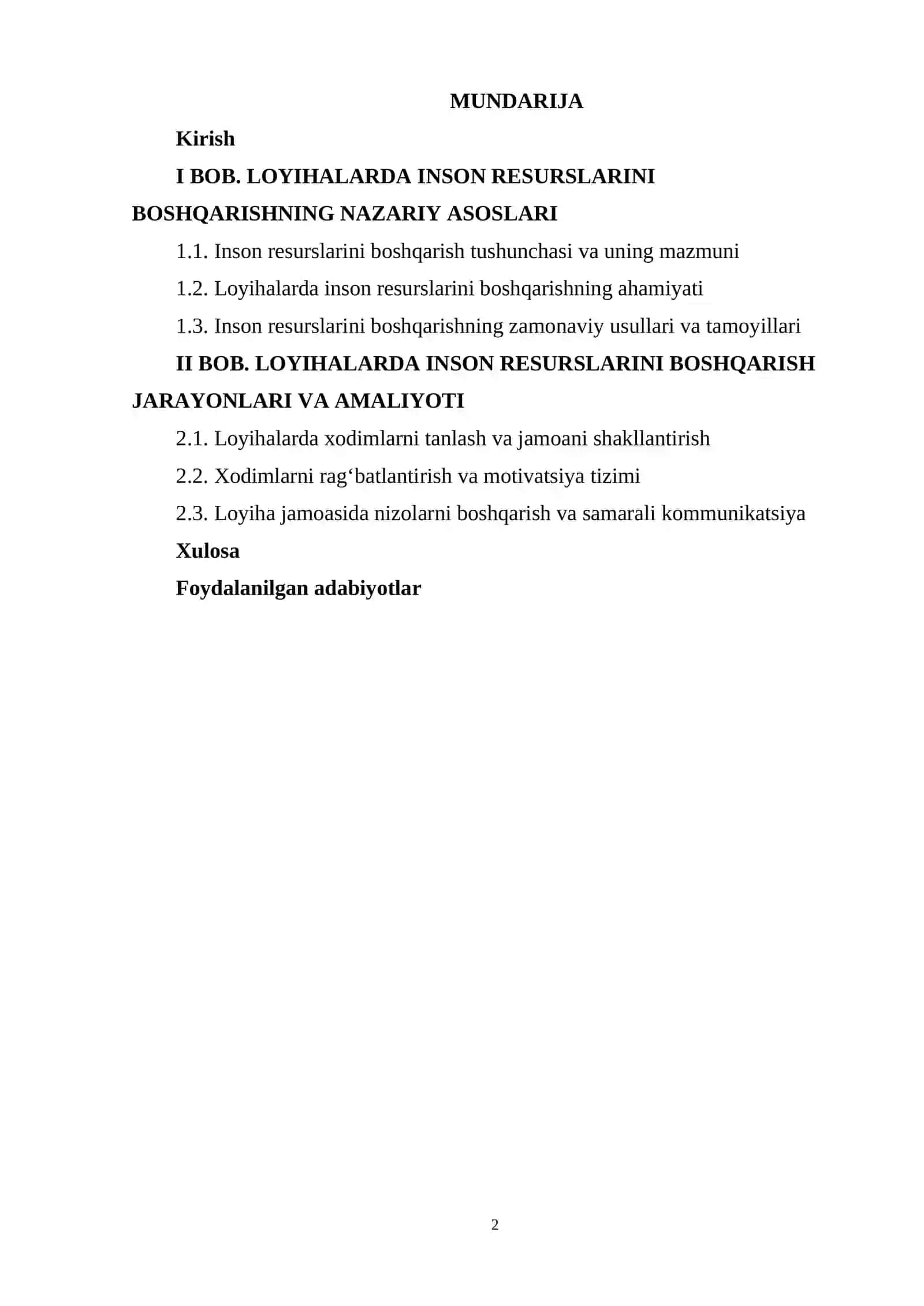 LOYHANING INSON RESURSLARNI BOSHQARISH 2