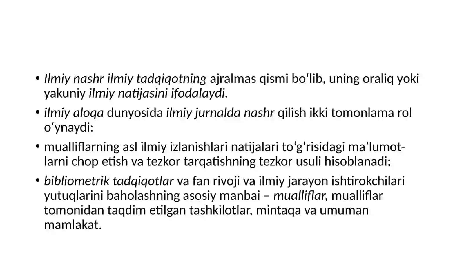 Xalqaro jurnallarda maqolalar nashr qilishning zarurati va ahamiyati 2