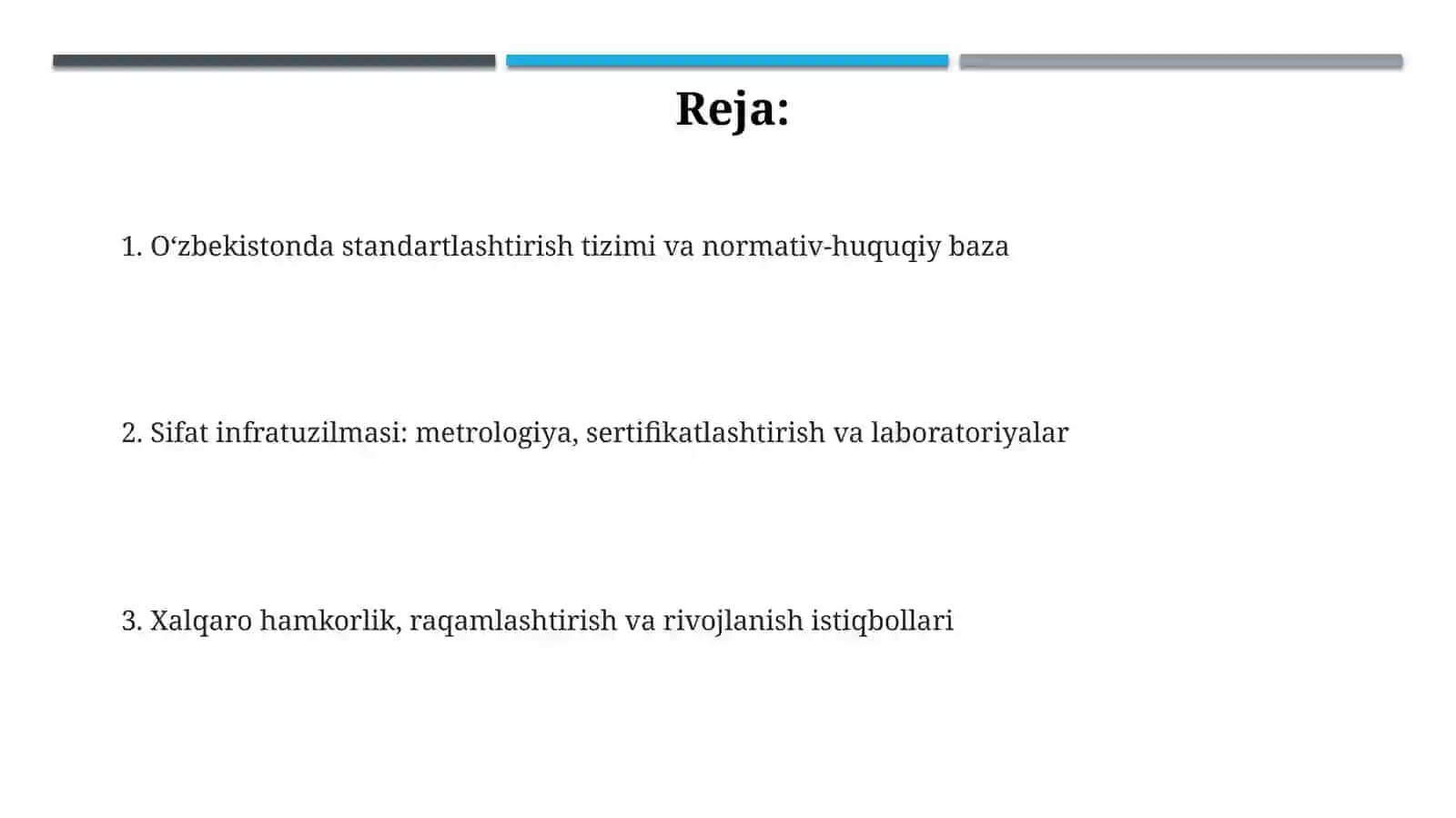 O‘zbekiston Respublikasida standartlashtirish xizmati 2