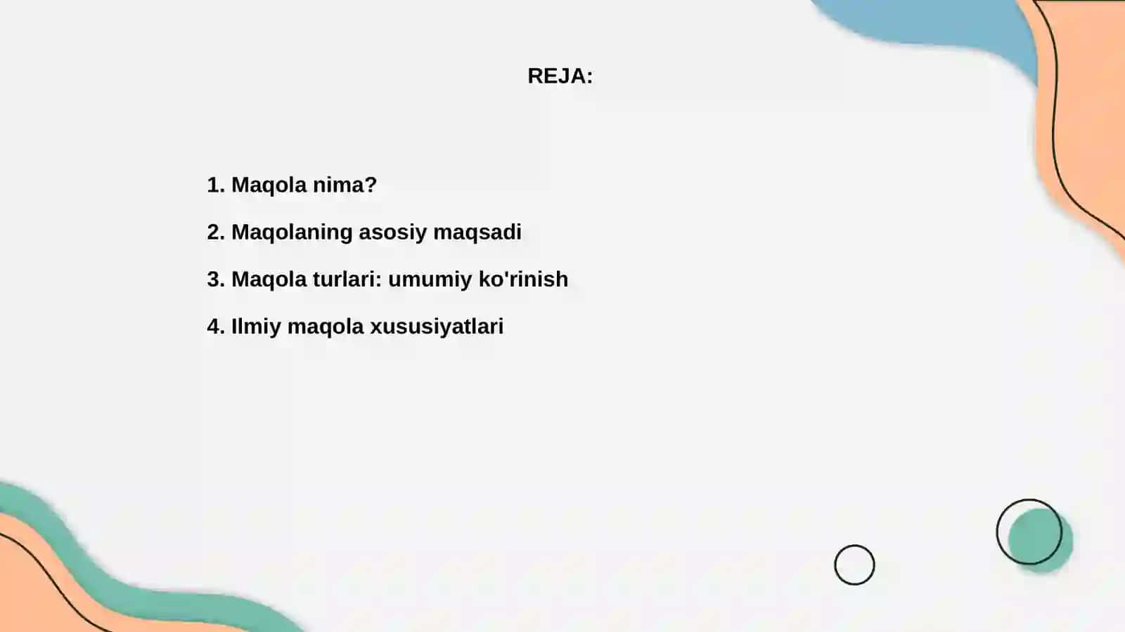 Maqola va uning turlari 2
