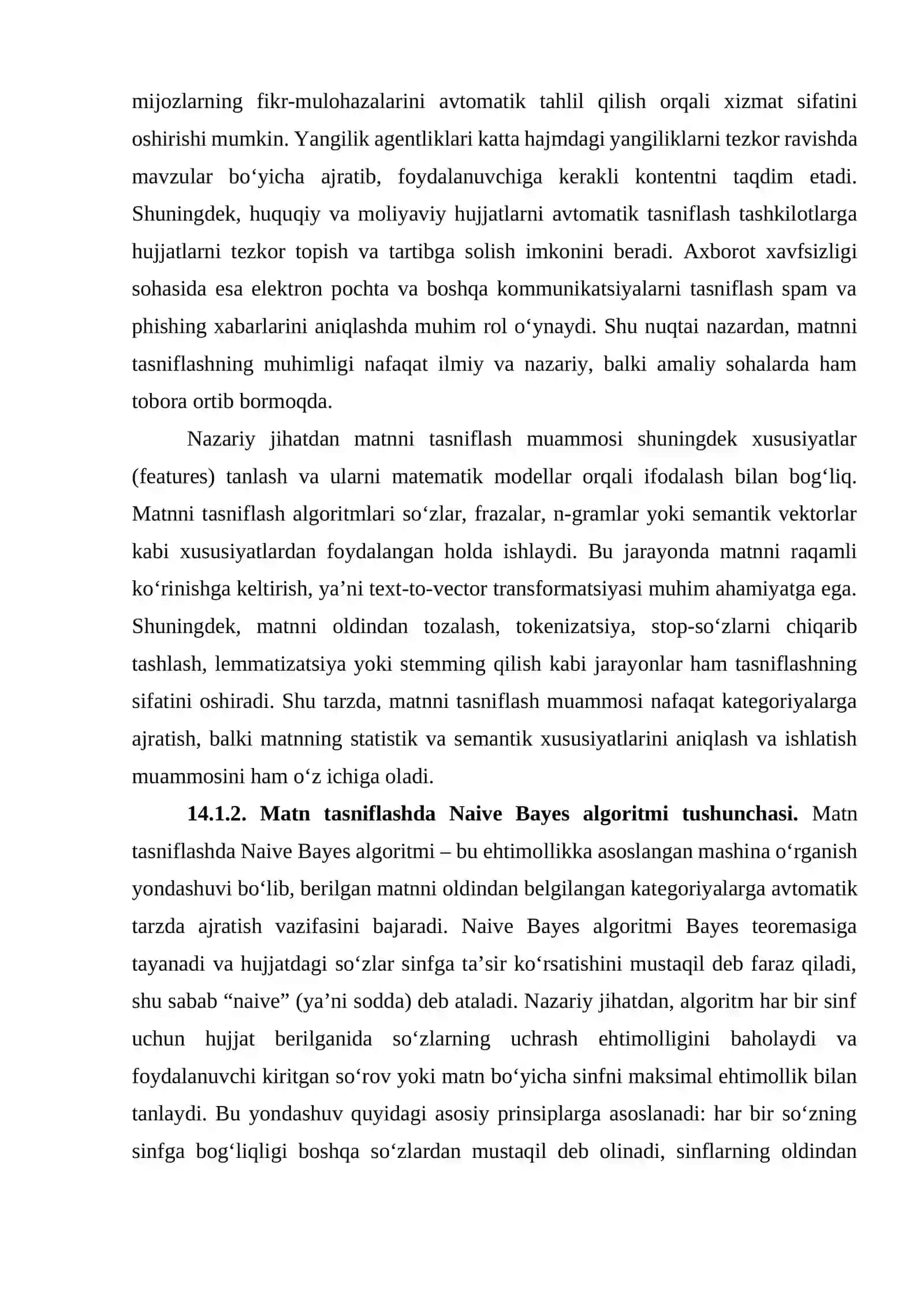 Matn tasnifi va Naive Bayes 2