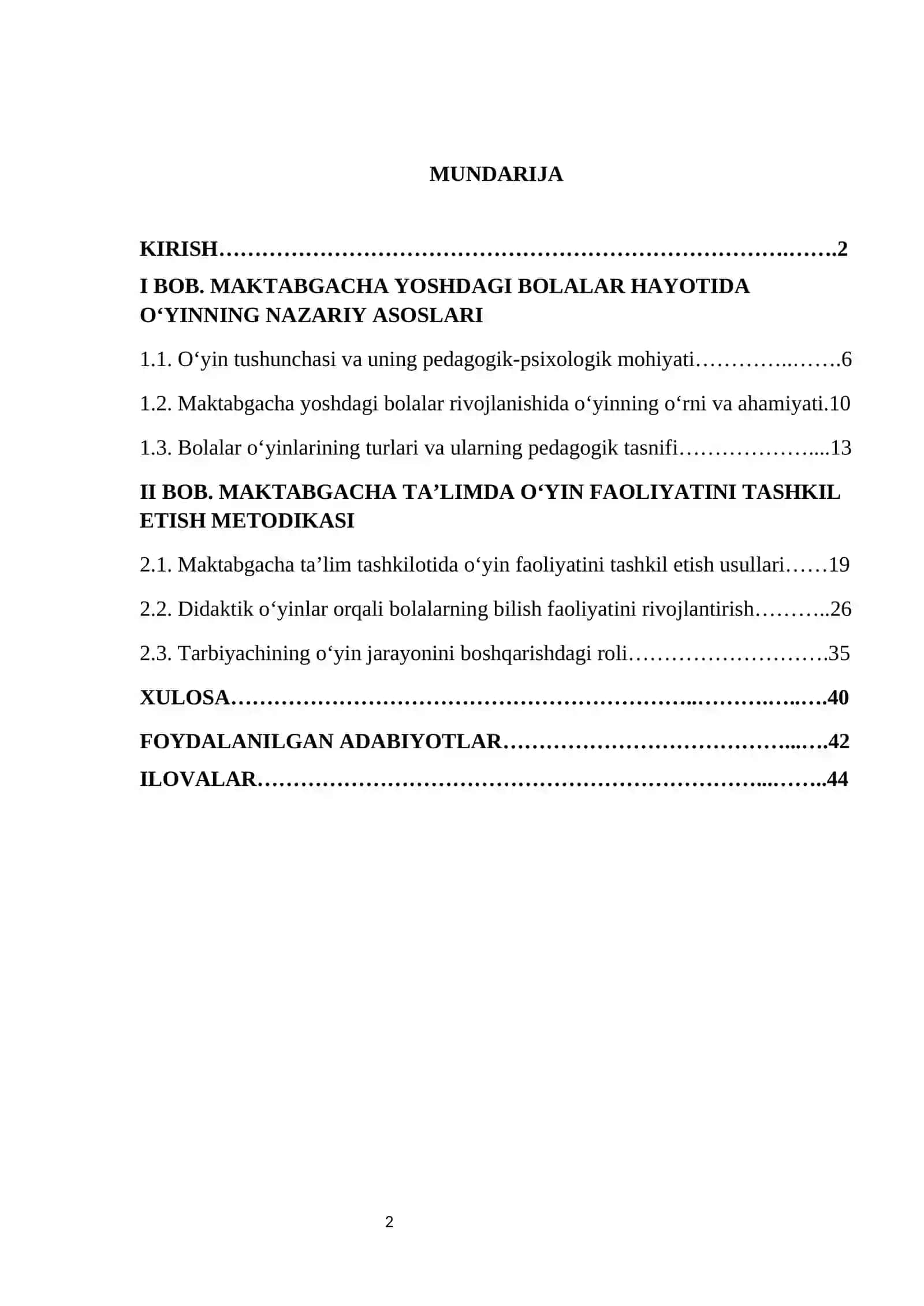 O‘yin bola faoliyatining asosiy turi sifatida  SLAYD 2