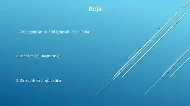 Òtkir qorinni simulyatsiya qiladigan kasalliklar 2