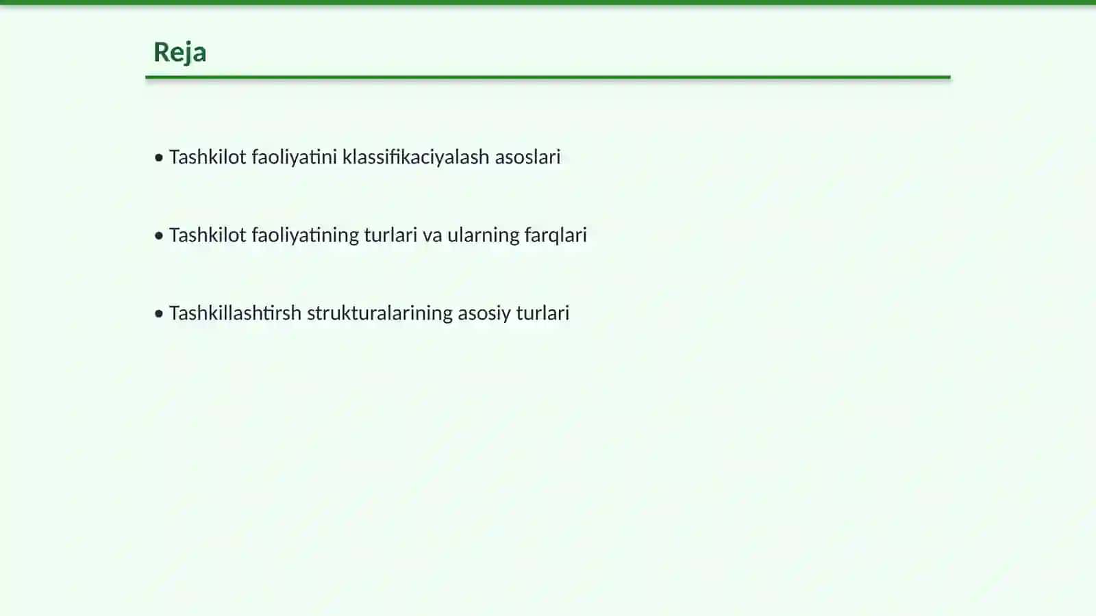 Tashkilot faoliyatini klassifikaciyalash 2