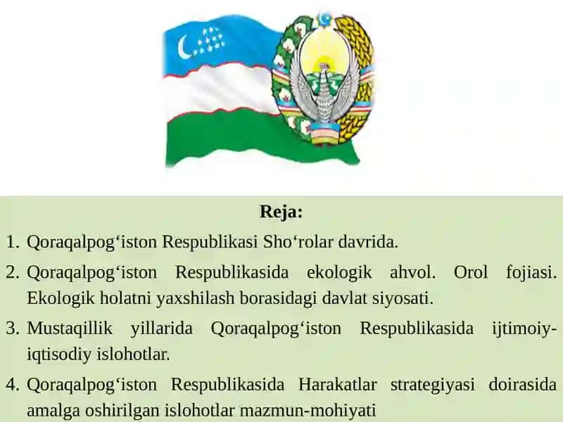 Mustaqillik yillarida Qoraqalpog‘iston Respublikasi 2