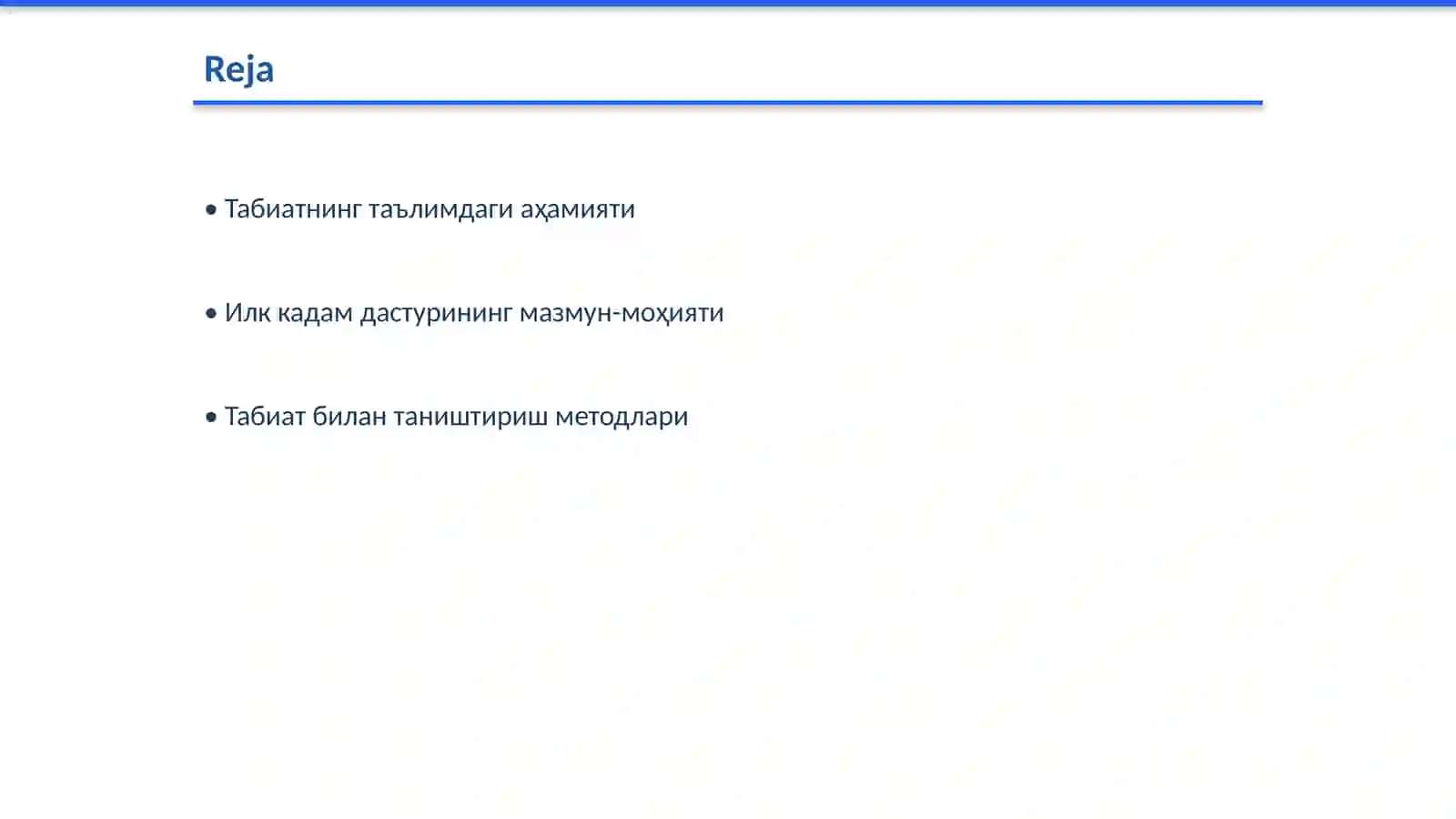 Илк кадам давлат дастурида табиат б.н таништириш мазмуни 2