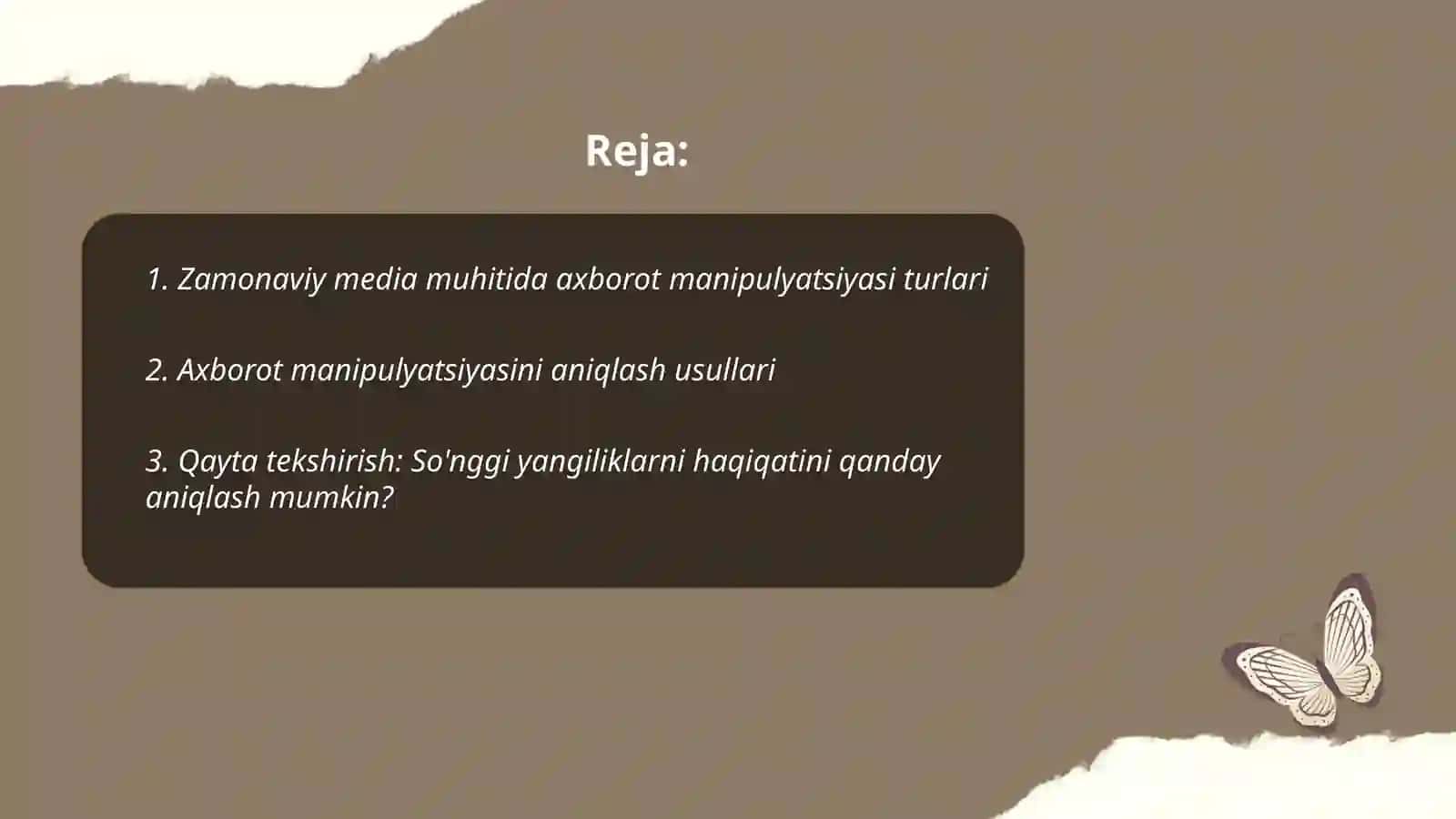 Zamonaviy media muhitida axborot manipulyatsiyasidan himoyalanish hamda jahon media va axborot makonida raqobat muhiti 2