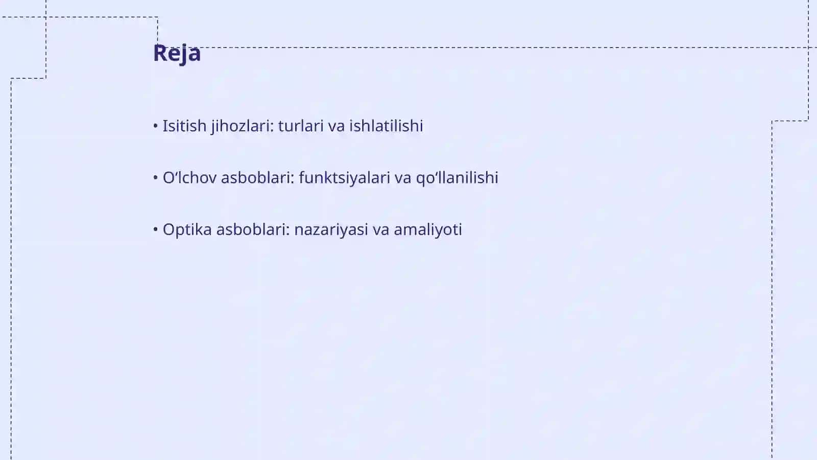 Laboratoriya jihoz (isitish, o‘lchov, optis asbob) lari 2