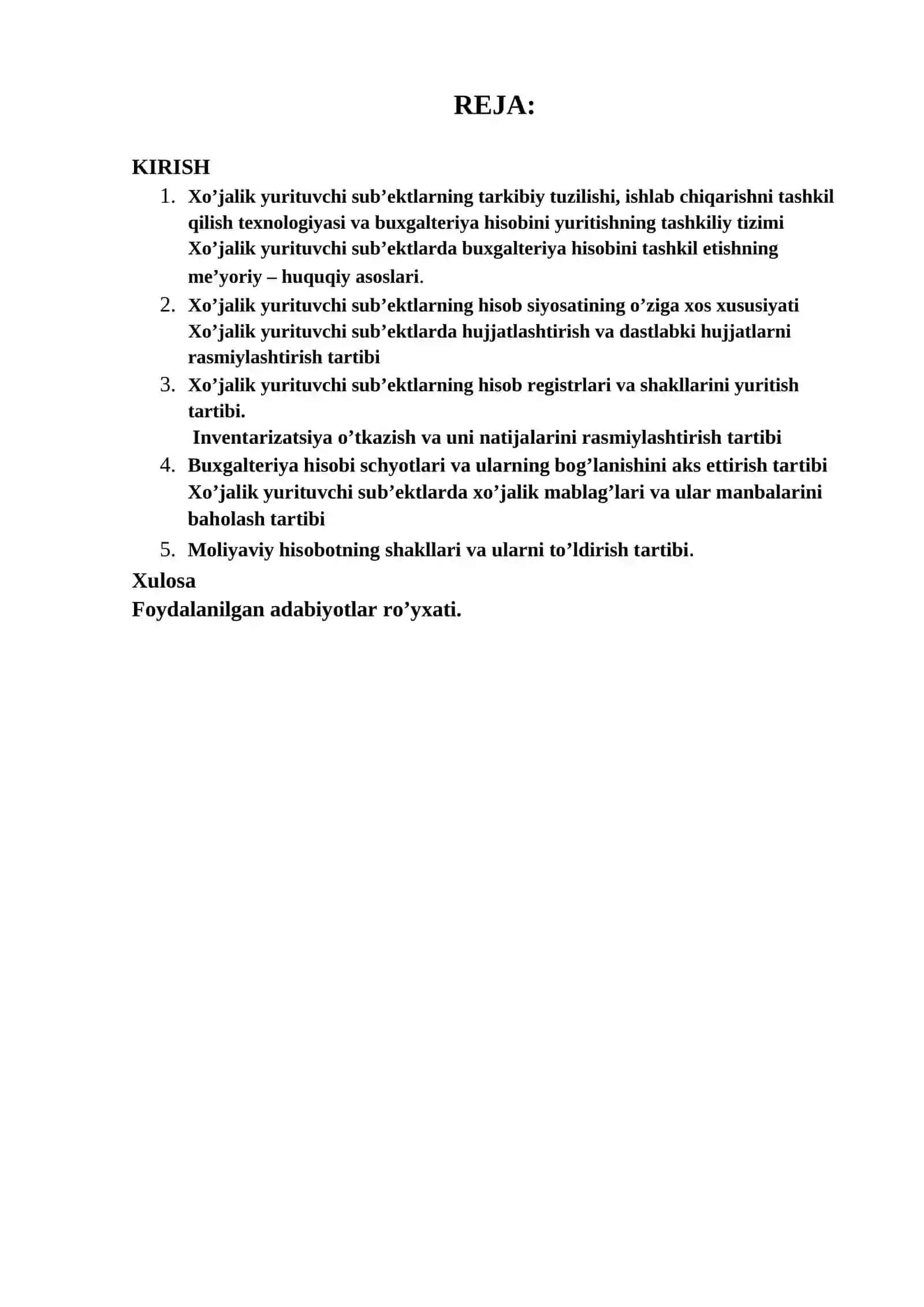 Buxgalteriya hisobi va audit (Tarmoqlar va sohalar bo'yicha) ta'limi 2