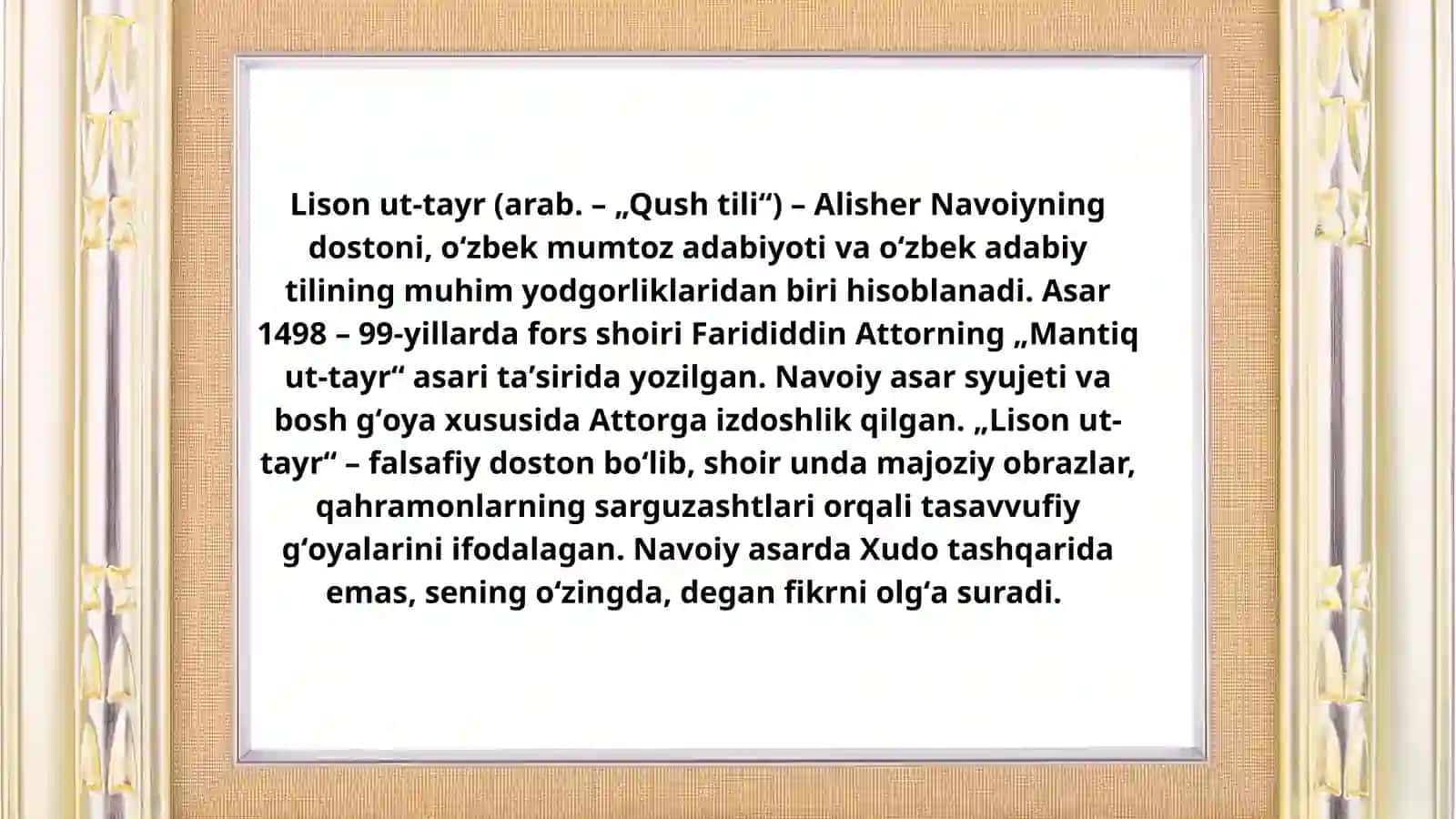 LISON-UT TAYR DASTONI 2