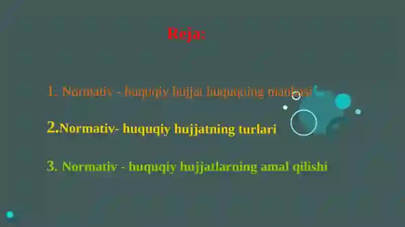 Normativ-huquqiy hujjatlarning hisobini yuritish 2