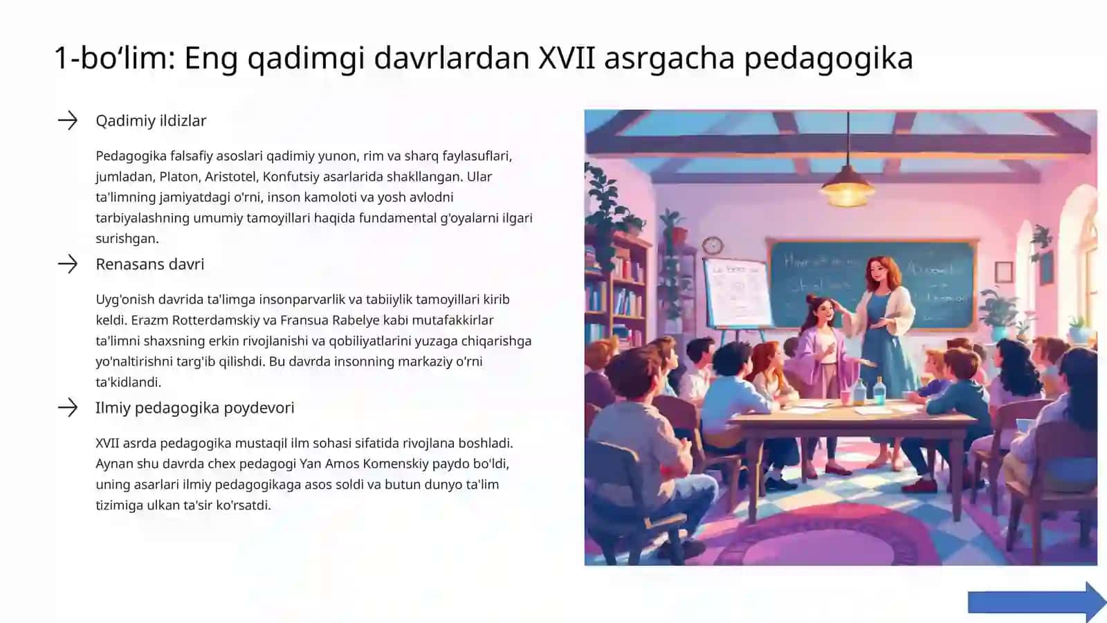 Jahon pedagogika fanining rivojlanish tarixi: Komenskiy va Ushinskiy merosi 2