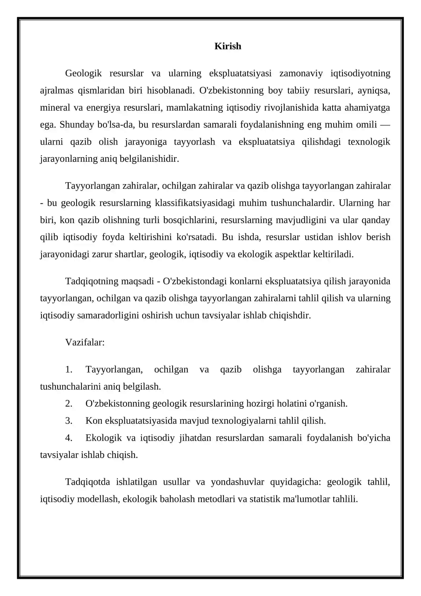 Tayyorlangan ochilgan va qazib olishga tayyorlangan zahiralar 2