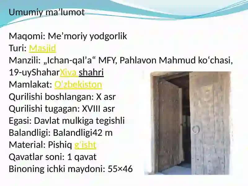 XIVA JUMA MASJIDI 2