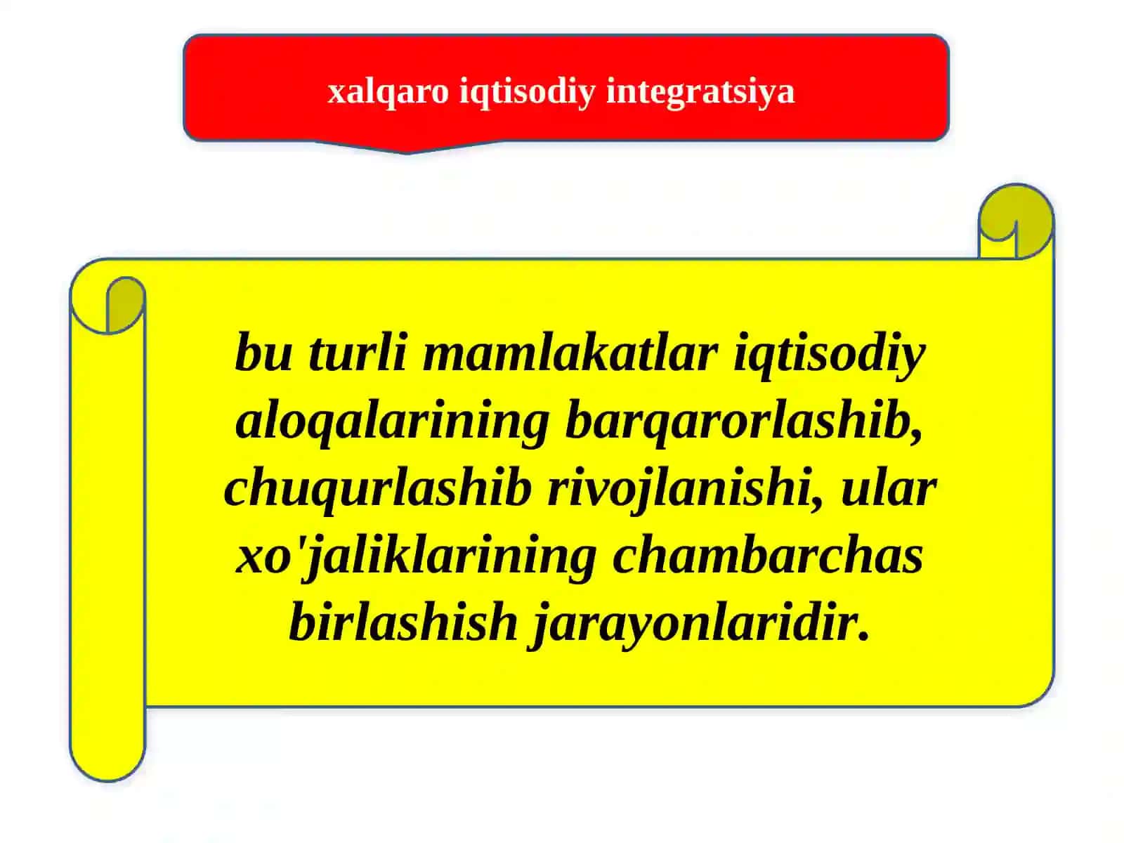 Xalqaro iqtisodiyot integratsiyasi 2