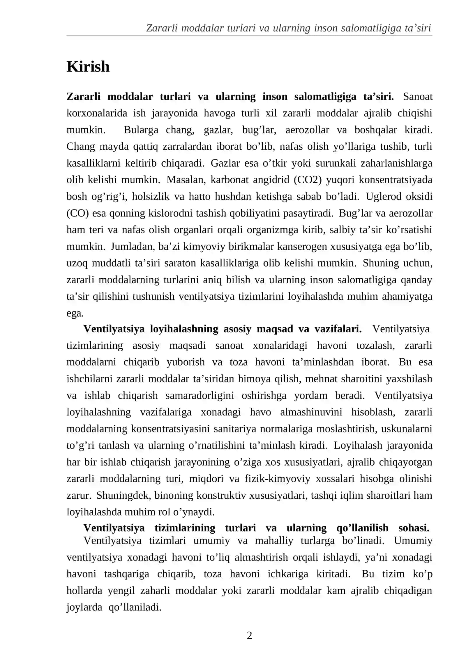 Zararli moddalar turlari va ularning inson salomatligiga ta’siri 2